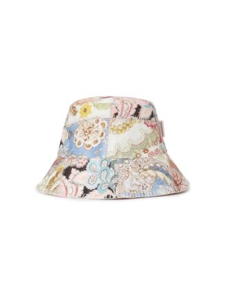 Printed Canvas Bucket Hat Patch Multi Online