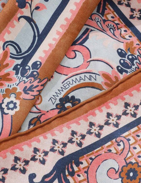 Printed Headscarf Blue Paisley Floral Online Printed Headscarf Blue Paisley Floral Online