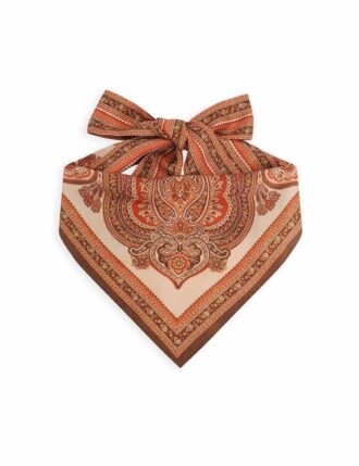 Printed Headscarf Tangerine Paisley Online