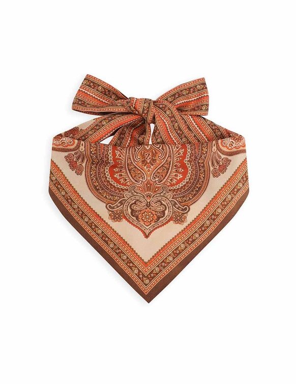 Printed Headscarf Tangerine Paisley Online Printed Headscarf Tangerine Paisley Online