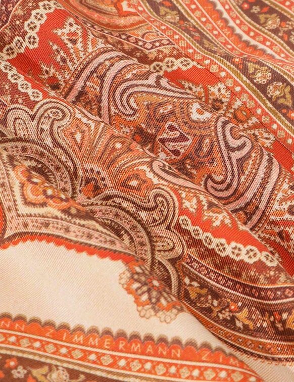 Printed Headscarf Tangerine Paisley Online Printed Headscarf Tangerine Paisley Online