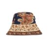 Printed Long Brim Bucket Hat Navy Jacobean Online