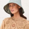 Printed Long Brim Bucket Hat Tapestry Teal Multi Online