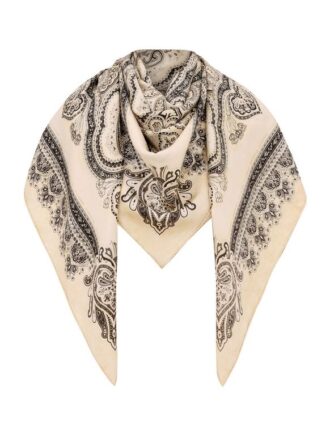 Printed Silk Maxi Square Cream Perla Paisley Online