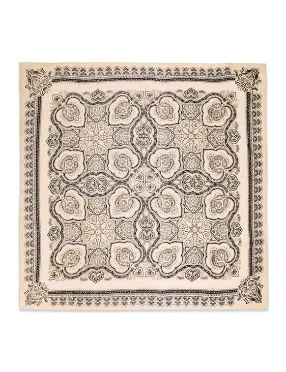 Printed Silk Maxi Square Cream Perla Paisley Online Printed Silk Maxi Square Cream Perla Paisley Online