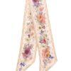 Printed Silk Neck Scarf Cream Multi Floral Online