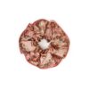 Printed Silk Scrunchie Pink Paisley Floral Online Printed Silk Scrunchie Pink Paisley Floral Online