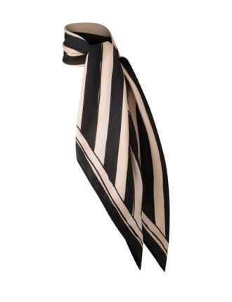 Printed Silk Square 90 Black Stripe Online
