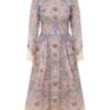 Rebellion Beaded Midi Dress Blue Floral Online Rebellion Beaded Midi Dress Blue Floral Online
