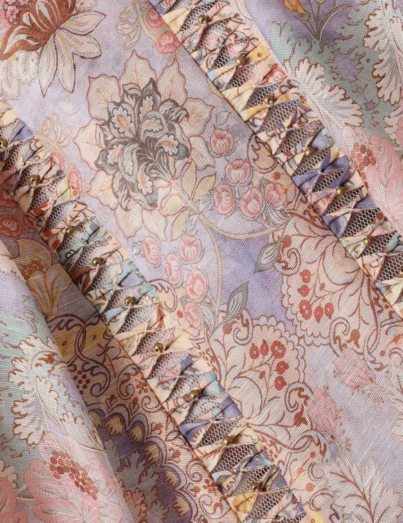 Rebellion Beaded Midi Dress Blue Floral Online Rebellion Beaded Midi Dress Blue Floral Online