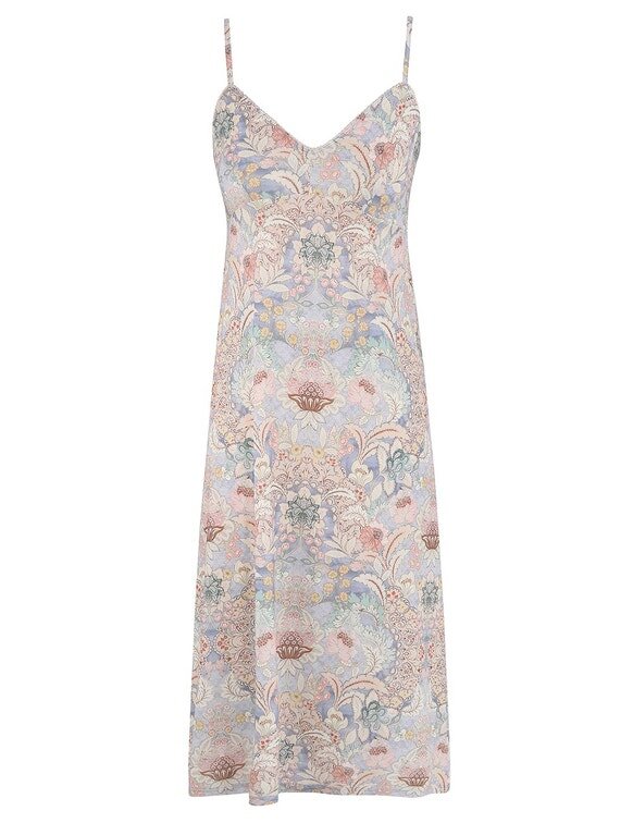Rebellion Beaded Midi Dress Blue Floral Online Rebellion Beaded Midi Dress Blue Floral Online