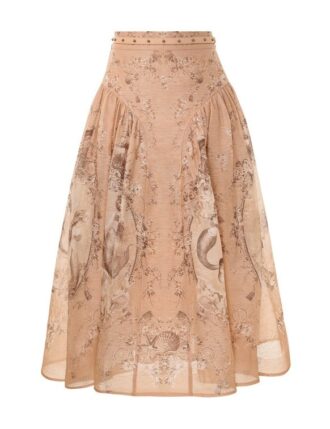 Rebellion Beaded Midi Skirt Blush Mermaid Online