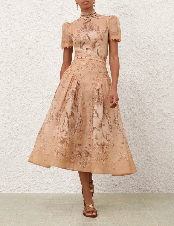 Rebellion Beaded Midi Skirt Blush Mermaid Online Rebellion Beaded Midi Skirt Blush Mermaid Online