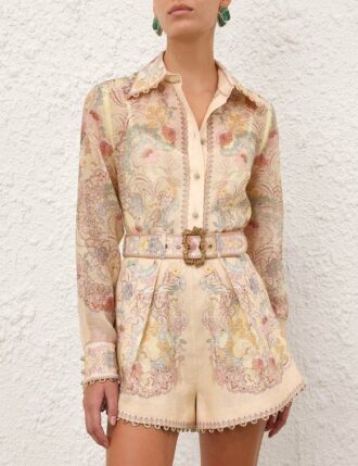 Rebellion Blouse Lemon Floral Online