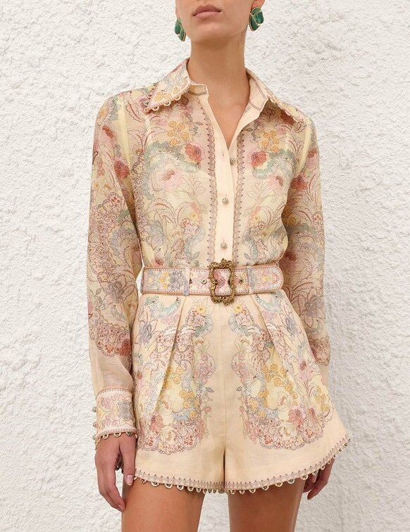 Rebellion Blouse Lemon Floral Online Rebellion Blouse Lemon Floral Online