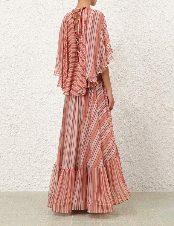 Rebellion Bohemian Maxi Dress Red Stripe Online Rebellion Bohemian Maxi Dress Red Stripe Online