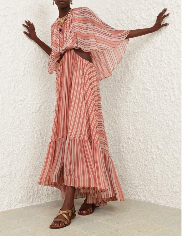 Rebellion Bohemian Maxi Dress Red Stripe Online Rebellion Bohemian Maxi Dress Red Stripe Online