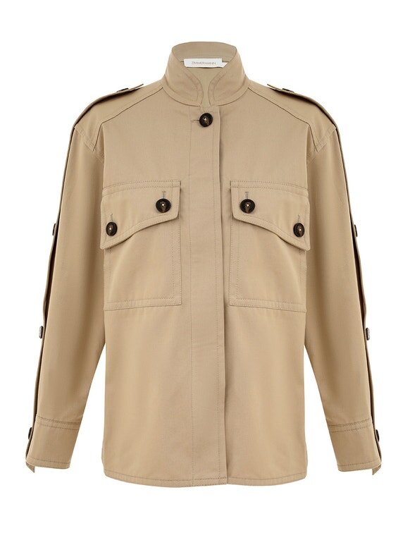 Rebellion Cargo Jacket Beige Online Rebellion Cargo Jacket Beige Online