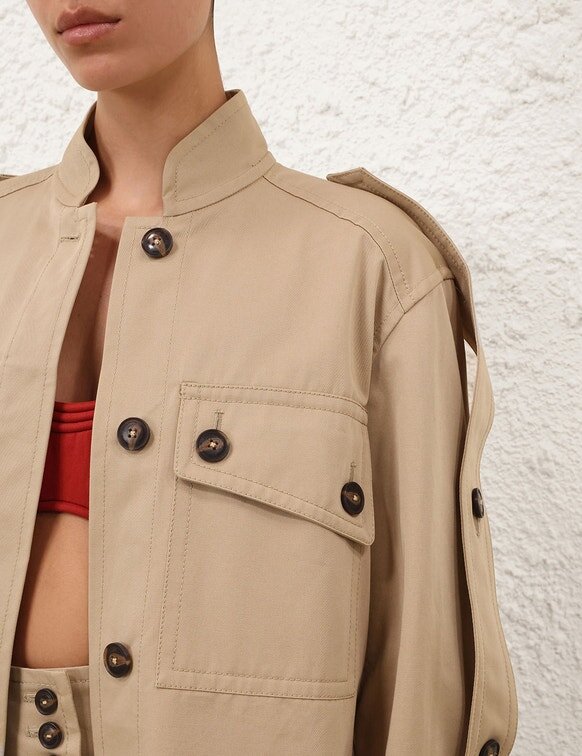 Rebellion Cargo Jacket Beige Online Rebellion Cargo Jacket Beige Online