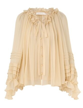 Rebellion Corded Blouse Cream Online