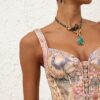 Rebellion Corded Bustier Spliced Floral Online