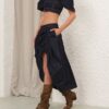 Rebellion Denim Midi Skirt Night Sky Online Rebellion Denim Midi Skirt Night Sky Online