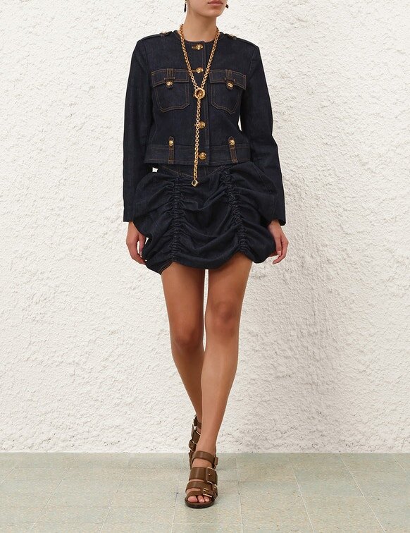 Rebellion Denim Mini Skirt Night Sky Online Rebellion Denim Mini Skirt Night Sky Online