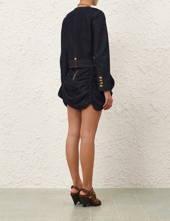 Rebellion Denim Mini Skirt Night Sky Online Rebellion Denim Mini Skirt Night Sky Online