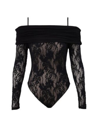 Rebellion Draped Bodysuit Black Online