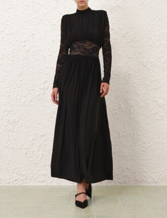 Rebellion Draped Dress Black Online