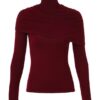 Rebellion Draped Merino Top Burgundy Online Rebellion Draped Merino Top Burgundy Online