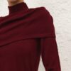 Rebellion Draped Merino Top Burgundy Online Rebellion Draped Merino Top Burgundy Online
