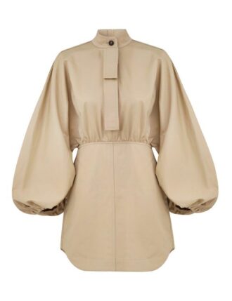 Rebellion Drawn Mini Dress Beige Online