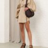 Rebellion Drawn Mini Dress Beige Online Rebellion Drawn Mini Dress Beige Online
