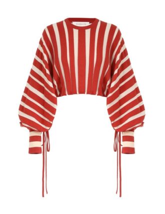 Rebellion Drawn Sweater Red/Cream Stripe Online Rebellion Drawn Sweater Red/Cream Stripe Online