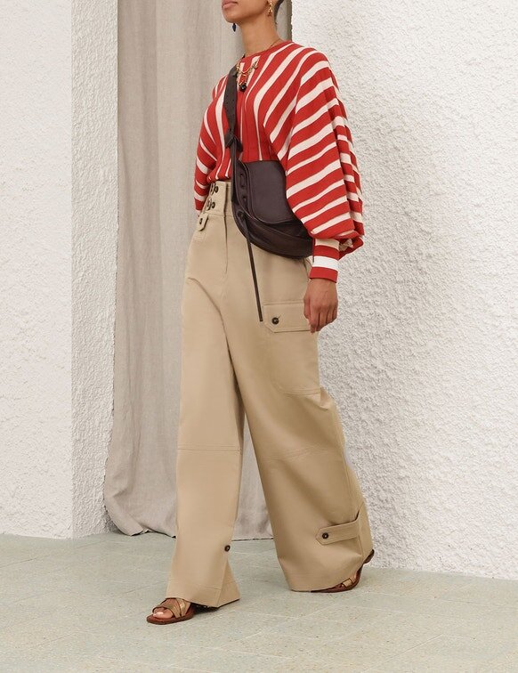 Rebellion Drawn Sweater Red/Cream Stripe Online Rebellion Drawn Sweater Red/Cream Stripe Online