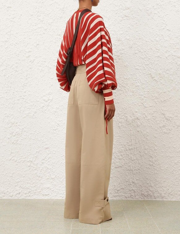 Rebellion Drawn Sweater Red/Cream Stripe Online Rebellion Drawn Sweater Red/Cream Stripe Online