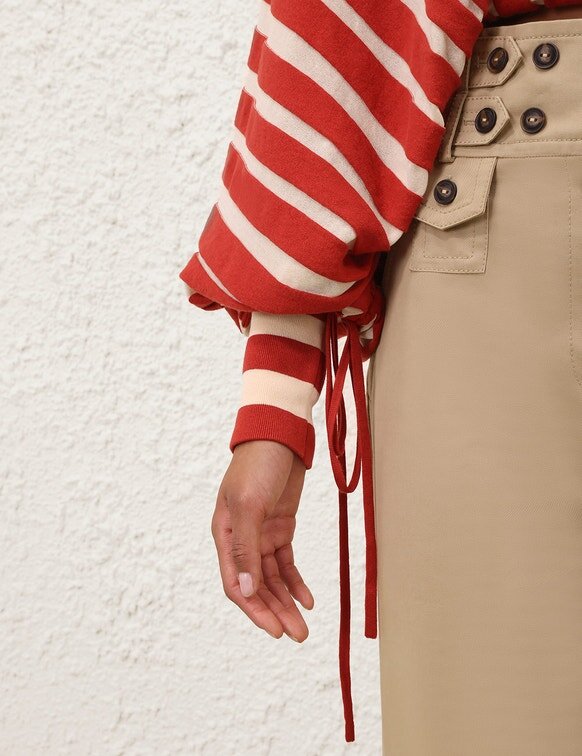 Rebellion Drawn Sweater Red/Cream Stripe Online Rebellion Drawn Sweater Red/Cream Stripe Online