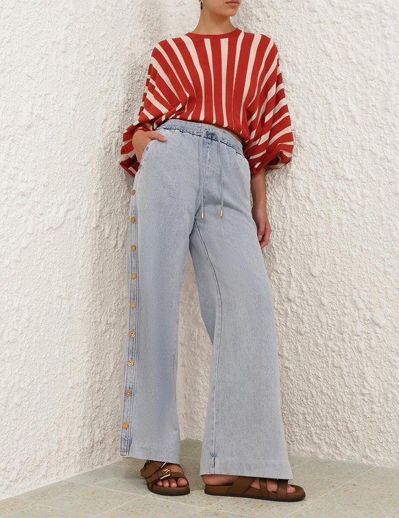 Rebellion Drawn Sweater Red/Cream Stripe Online Rebellion Drawn Sweater Red/Cream Stripe Online