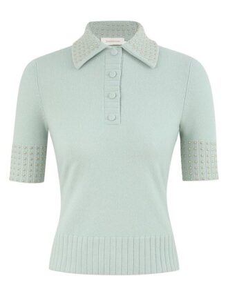 Rebellion Embellished Polo Mint Online