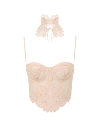 Rebellion Filigree Bodice Peach Online
