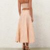 Rebellion Filigree Midi Skirt Peach Online Rebellion Filigree Midi Skirt Peach Online