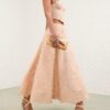 Rebellion Filigree Midi Skirt Peach Online Rebellion Filigree Midi Skirt Peach Online