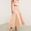 Rebellion Filigree Midi Skirt Peach Online Rebellion Filigree Midi Skirt Peach Online
