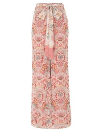 Rebellion Flare Pant Rust Floral Online