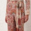 Rebellion Flare Pant Rust Floral Online