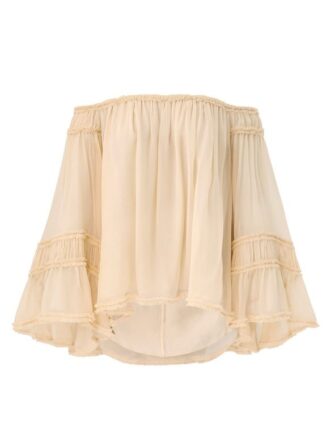 rebellion fray flutter blouse cream online 1 330x429 - Rebellion Fray Flutter Blouse Cream Online