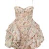 Rebellion Frayed Mini Dress Mint Floral Online