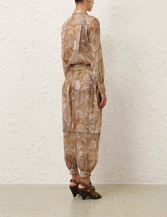 Rebellion Harem Pant Latte Leopard Online Rebellion Harem Pant Latte Leopard Online