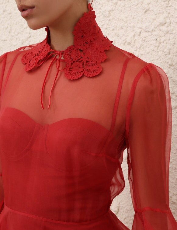 Rebellion Lantern Mini Dress Red Online Rebellion Lantern Mini Dress Red Online